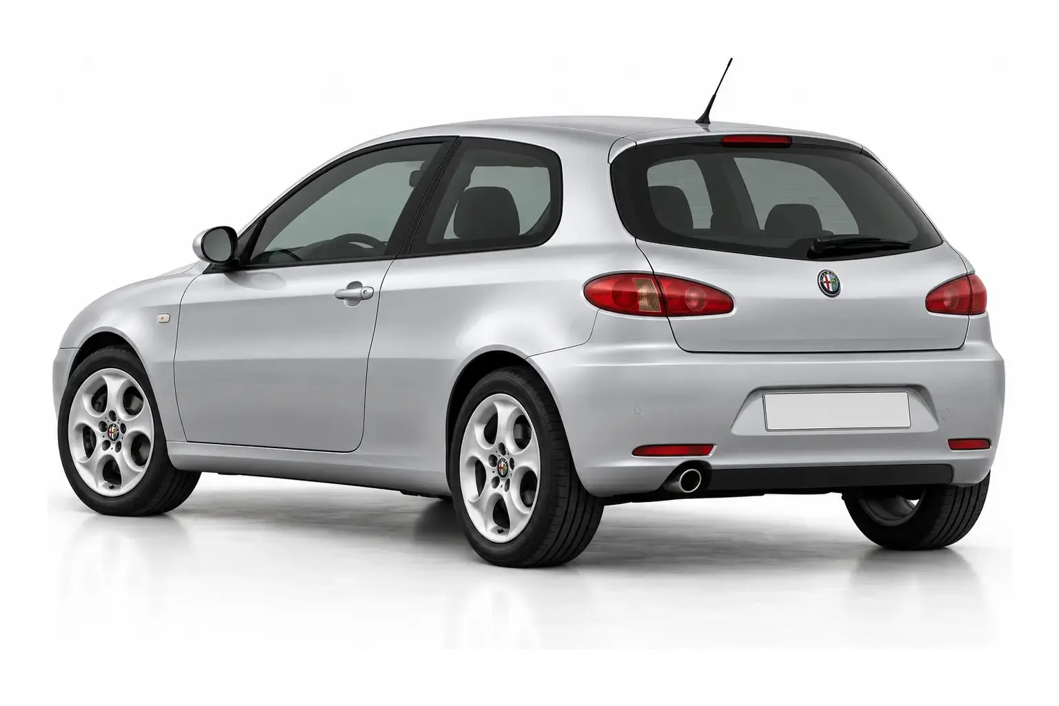 Kit vitre teintée Alfa Romeo 147 – Phase 1, 3 portes, 2000–2005 — vue trois-quarts arrière