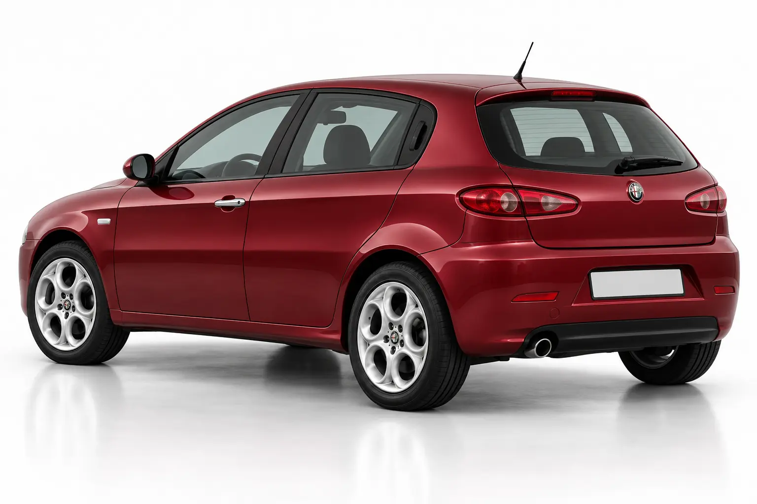 Kit vitre teintée Alfa Romeo 147 – Phase 2, 5 portes, 2005–2010 — vue trois-quarts arrière