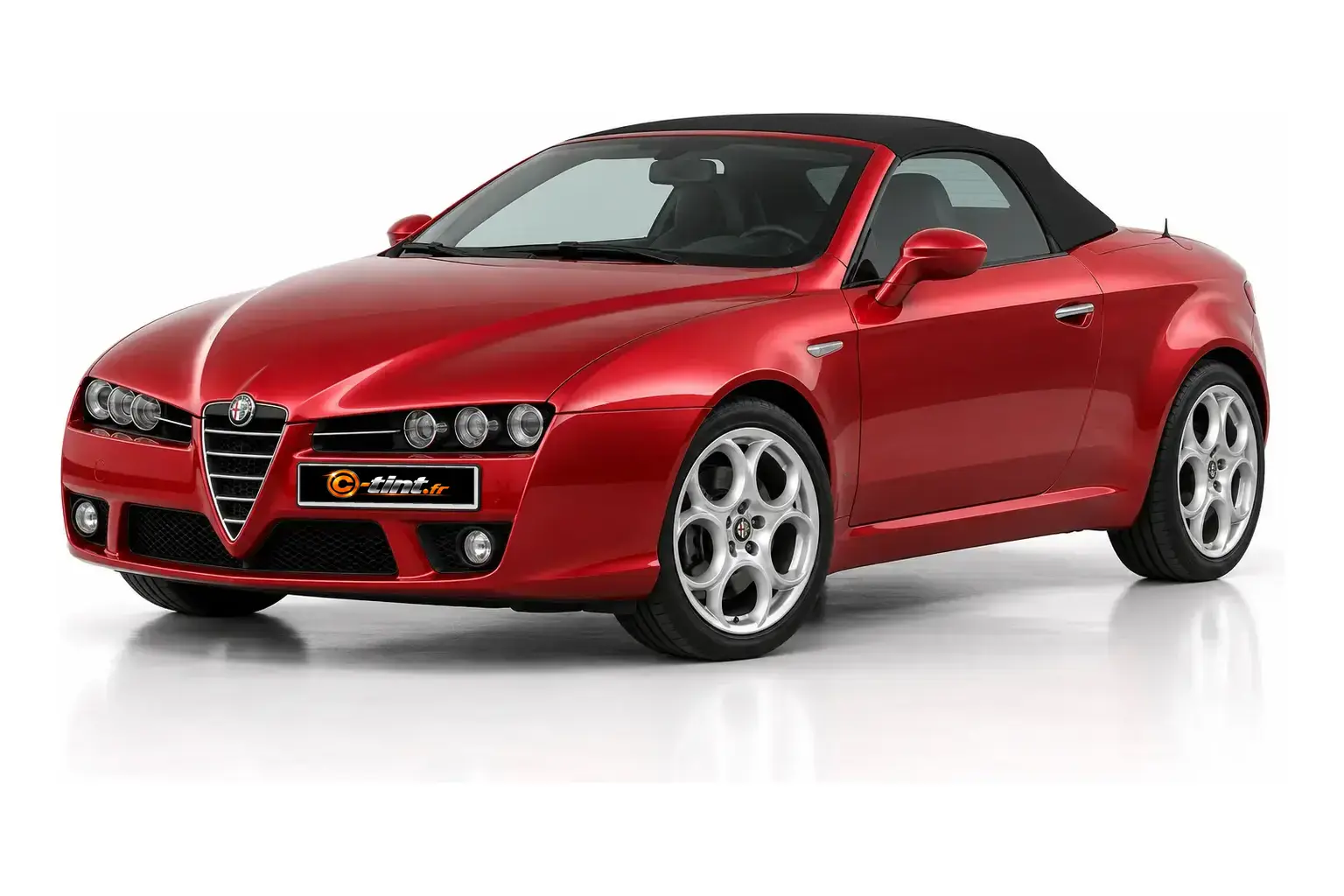 Kit vitre teintée Alfa Romeo Spider Génération Brera, Cabriolet 2 portes, 2006–2010 — vue trois-quarts avant