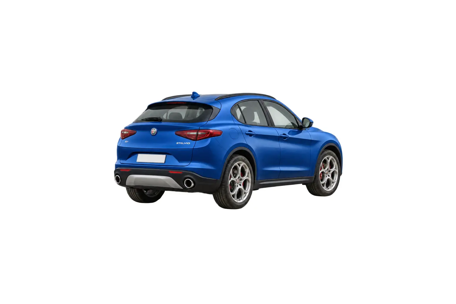 Kit vitre teintée Alfa Romeo Stelvio Génération 1, SUV / 4x4 5 portes, 2017–2026 — vue trois-quarts arrière