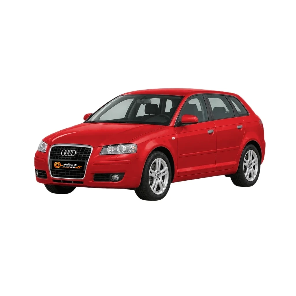 Audi A3 Génération 2 — Sportback, 2004, 5 portes, couleur illustrée — vue trois-quarts avant
