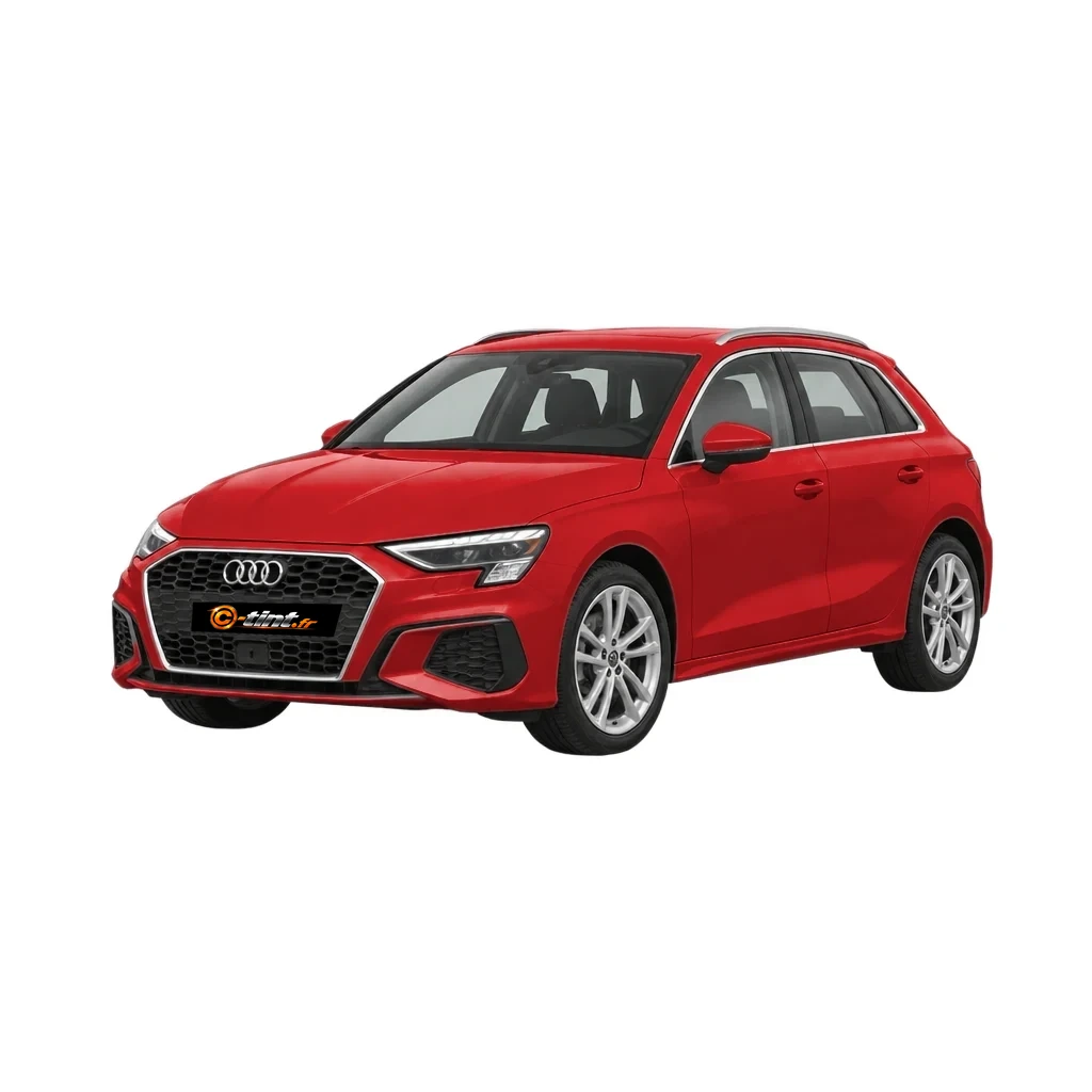 Audi A3 Génération 4 — Sportback, 2020, 5 portes, couleur illustrée — vue trois-quarts avant