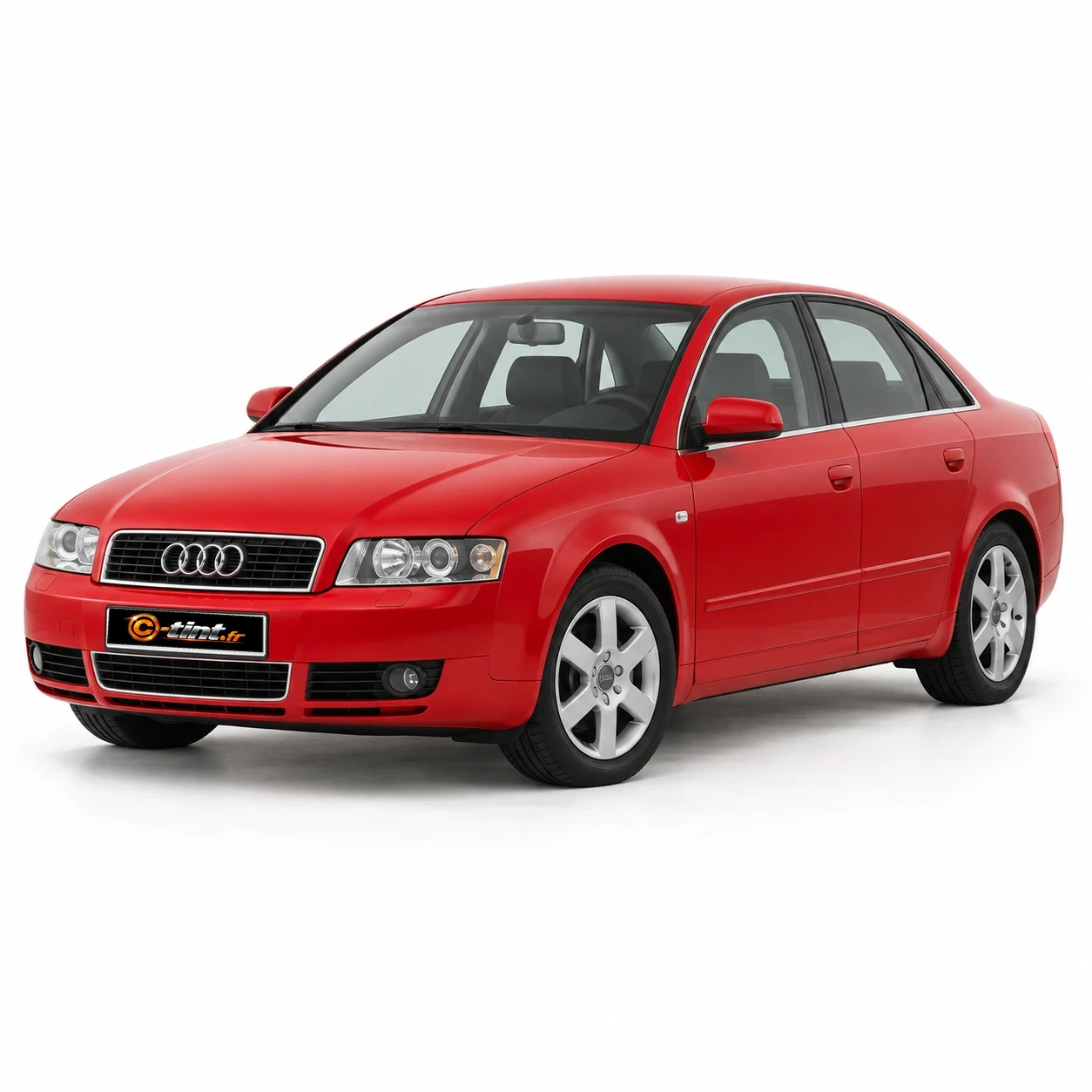 Audi A4 Génération 2 — Berline, 2003, Berline 4 portes, rouge — vue trois-quarts avant