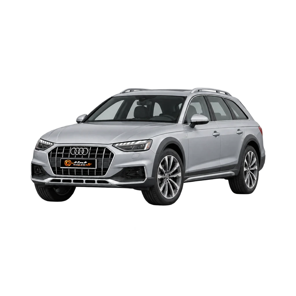 Audi A4 Génération 5 — Allroad, 2015, 5 portes, couleur illustrée — vue trois-quarts avant