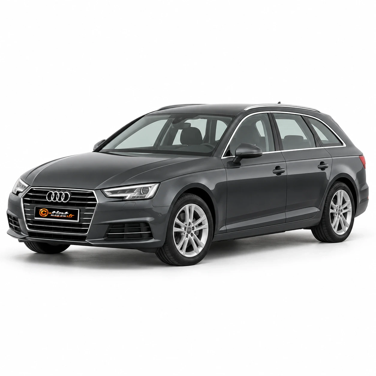 Audi A4 Génération 5 — Avant Break, 2018, Break 5 portes, gris — vue trois-quarts avant
