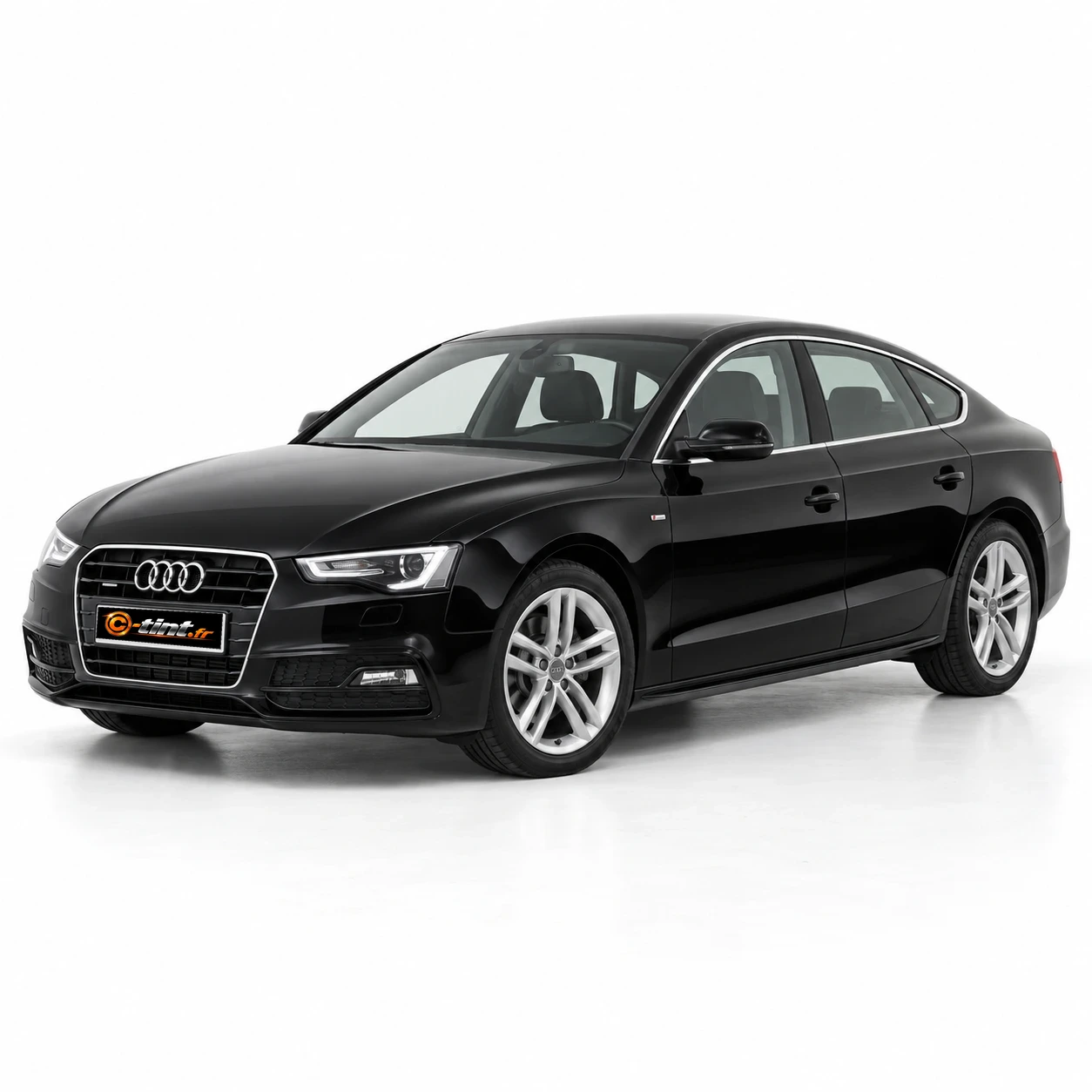 Audi A5 Génération 1 — Sportback, 2013, Berline 5 portes, noir — vue trois-quarts avant