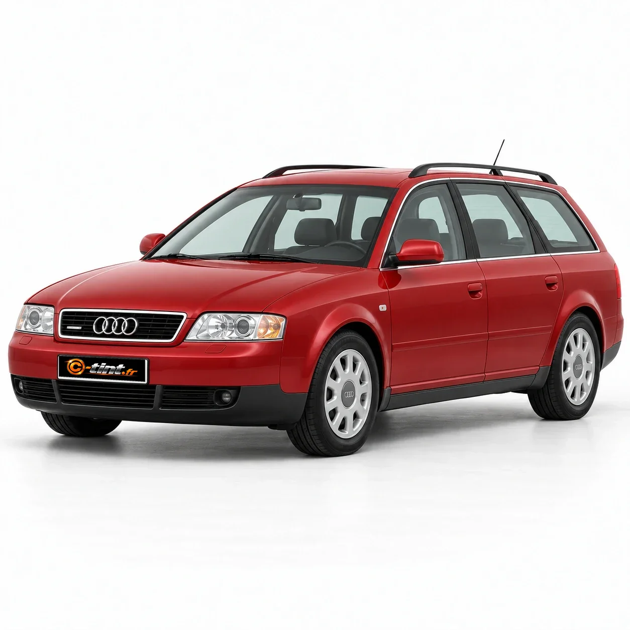 Audi A6 Génération 2 — Avant Break, 1999, Break 5 portes, rouge — vue trois-quarts avant