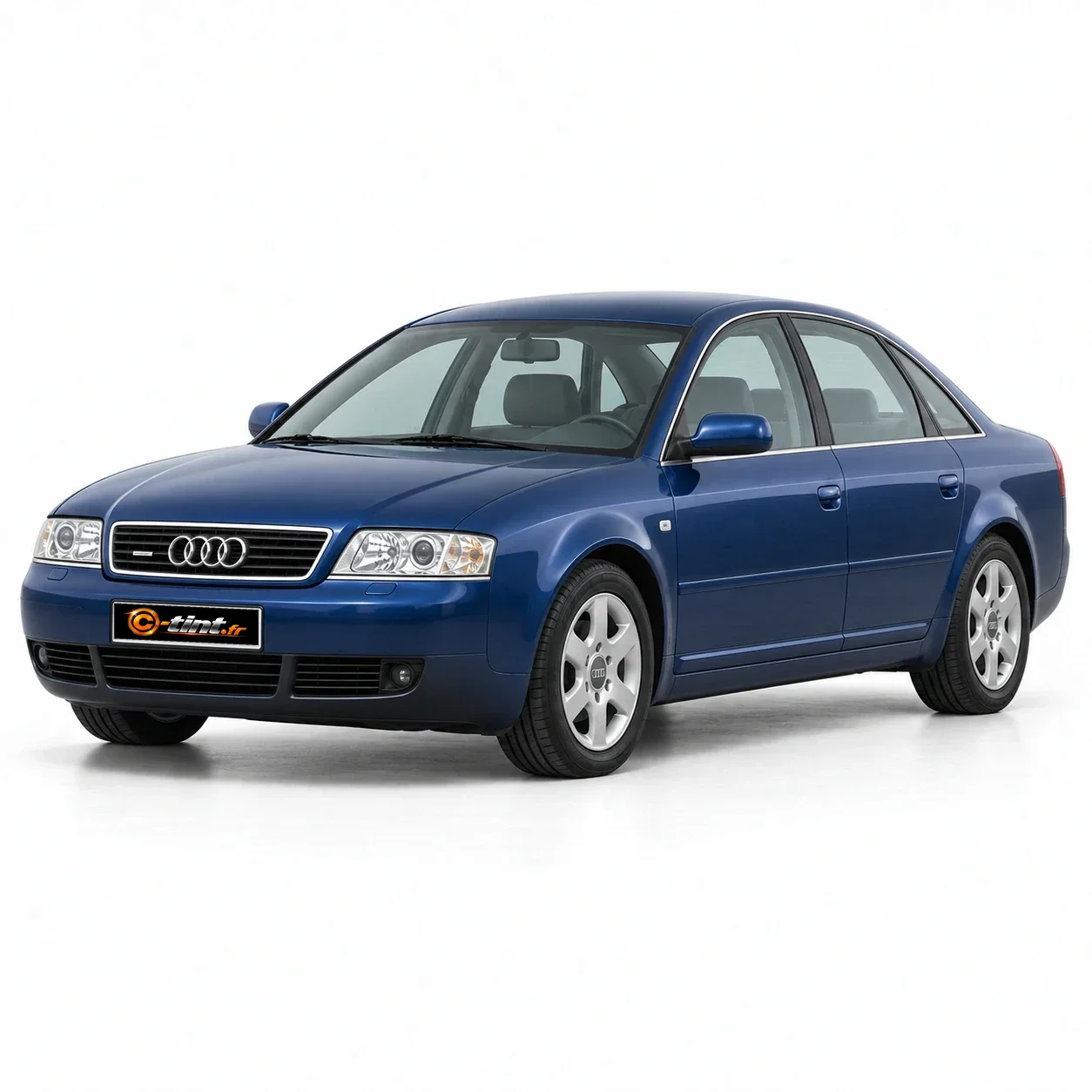 Audi A6 Génération 2 — Berline, 1999, Berline 4 portes, bleu — vue trois-quarts avant