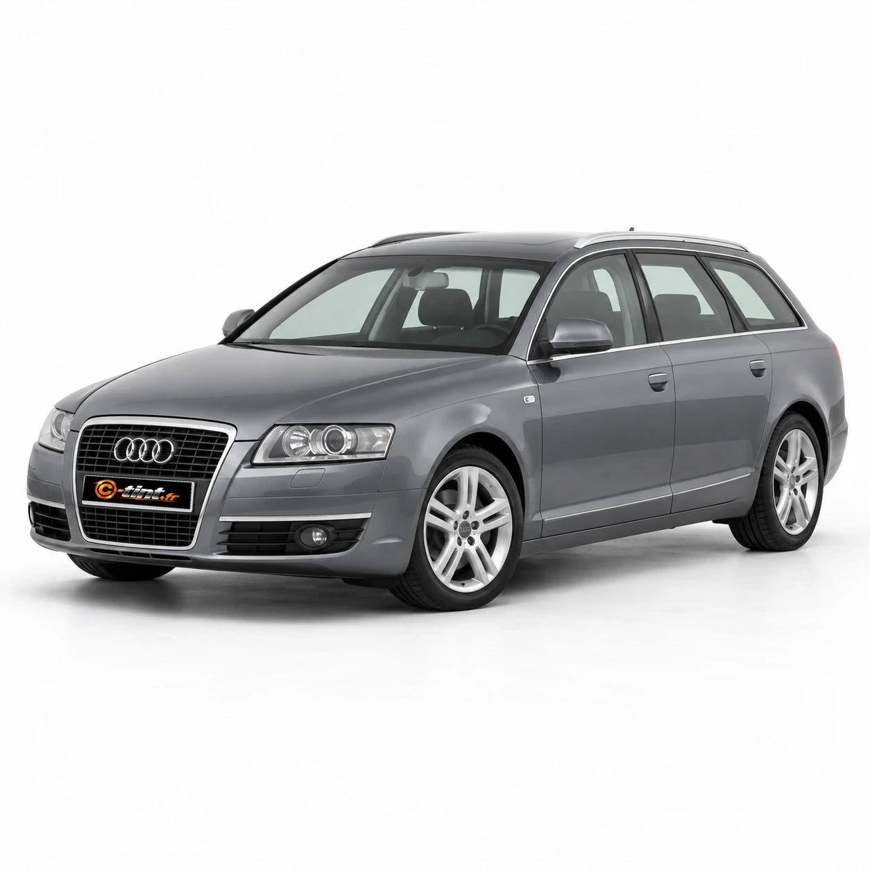 Audi A6 Génération 3 — Avant Break, 2007, Break 5 portes, gris — vue trois-quarts avant