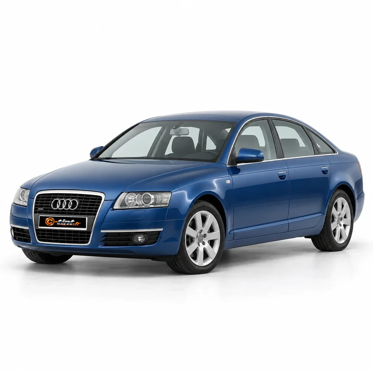 Audi A6 Génération 3 — Berline, 2006, Berline 4 portes, bleu — vue trois-quarts avant