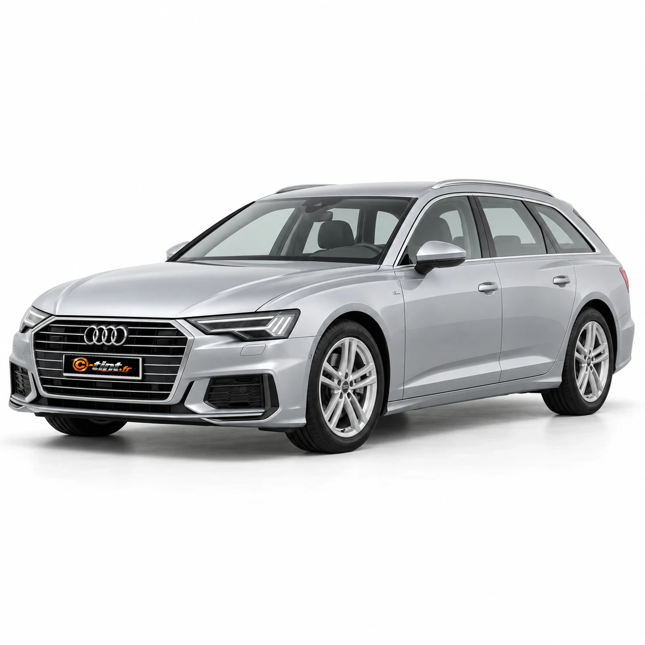 Audi A6 Génération 5 — Break, 2022, Break 5 portes, argent — vue trois-quarts avant