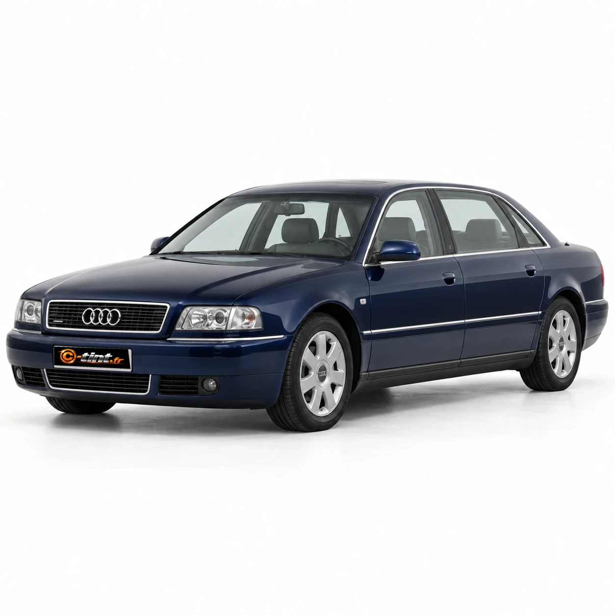 Audi A8 Génération 1 — Longue Berline, 2000, Berline 4 portes, bleu — vue trois-quarts avant