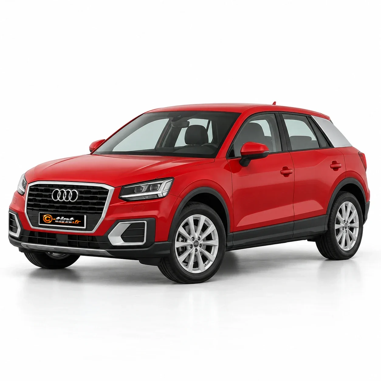 Audi Q2 Génération 1, 2019, SUV / 4x4 5 portes, rouge — vue trois-quarts avant