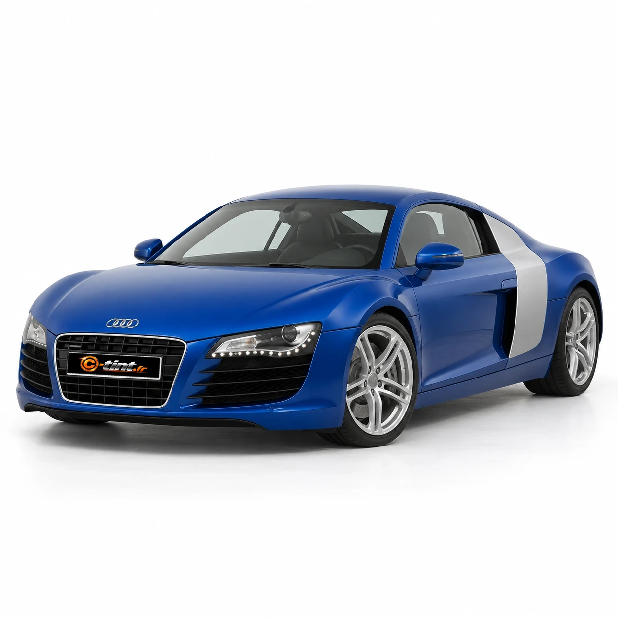 Audi R8 Génération 1 — Coupé, 2010, Coupé 2 portes, bleu — vue trois-quarts avant