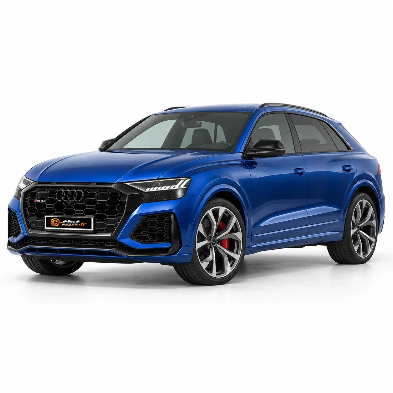 Audi RS Q8 Génération 1 — RS Q8, 2022, SUV / 4x4 5 portes, bleu — vue trois-quarts avant