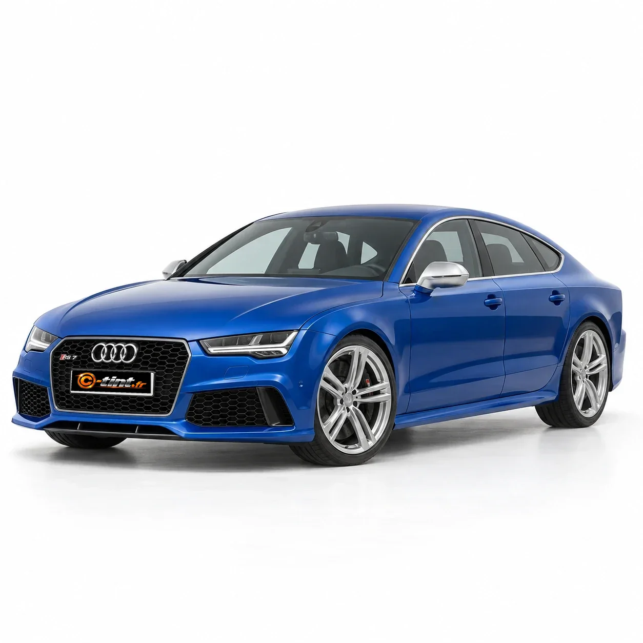 Audi RS7 Génération 1 — Sportback, 2015, Berline 5 portes, bleu — vue trois-quarts avant