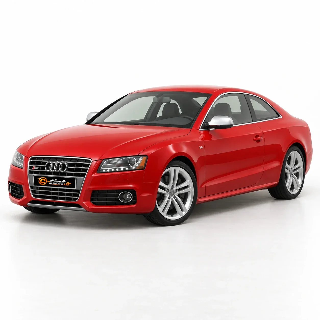 Audi S5 Génération 1 — Coupé, 2010, Coupé 2 portes, rouge — vue trois-quarts avant