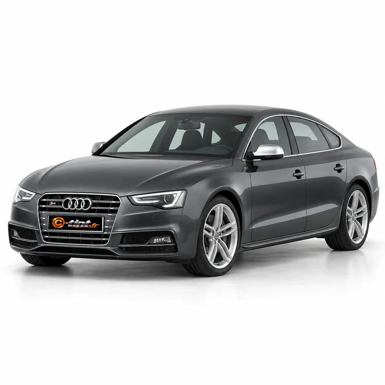 Audi S5 Génération 1 — Sportback, 2013, Berline 5 portes, gris — vue trois-quarts avant