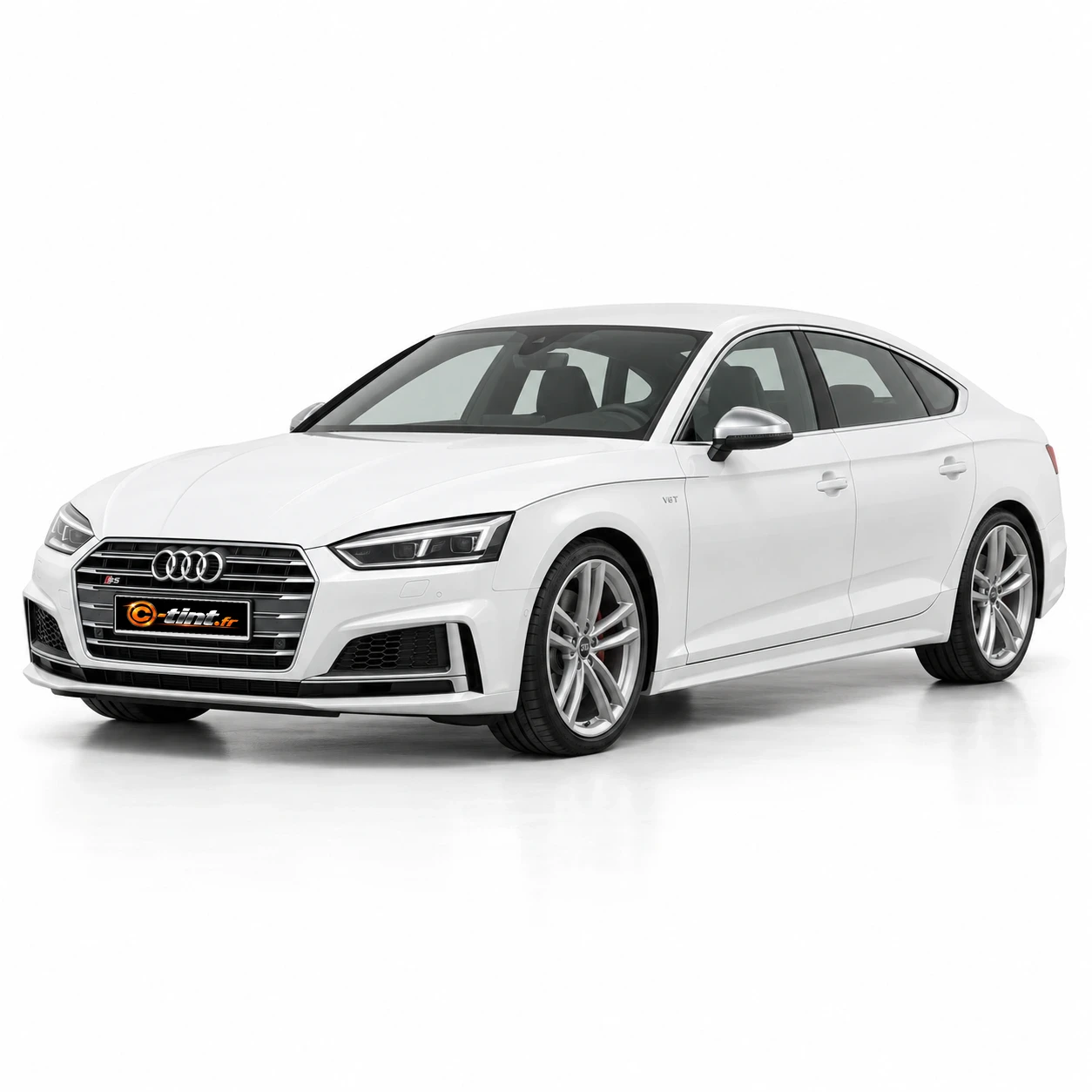 Audi S5 Génération 2 — Sportback, 2019, Berline 5 portes, blanc — vue trois-quarts avant