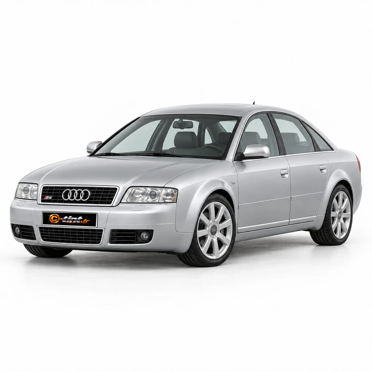 Audi S6 Génération 2 — Berline, 2002, Berline 4 portes, argent — vue trois-quarts avant