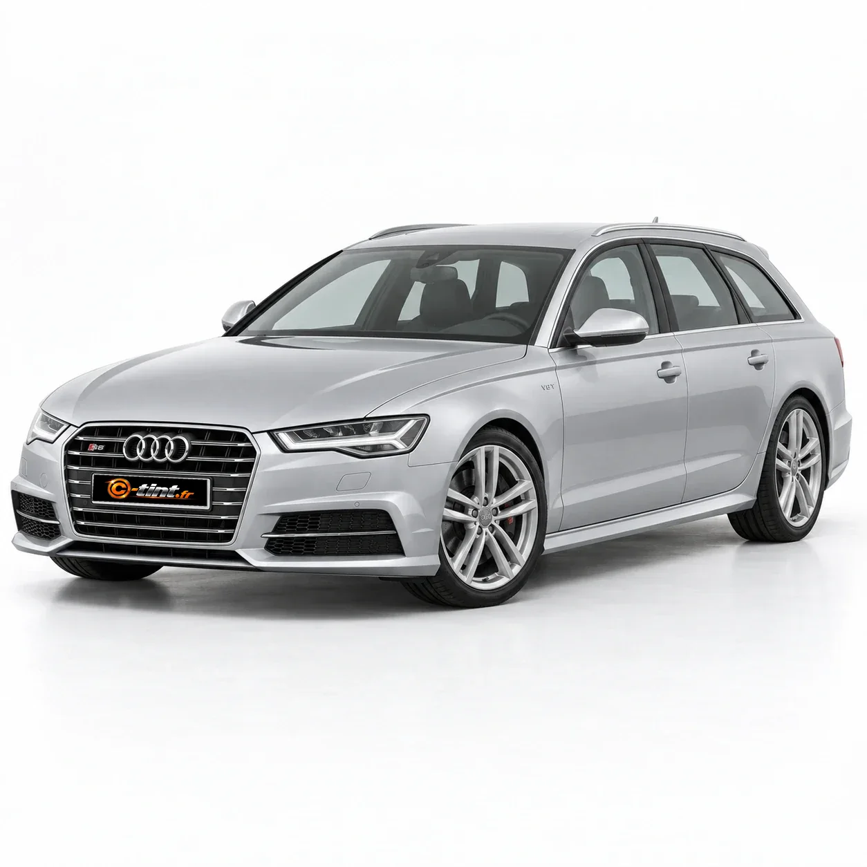 Audi S6 Génération 4 — Avant, 2015, Break 5 portes, argent — vue trois-quarts avant