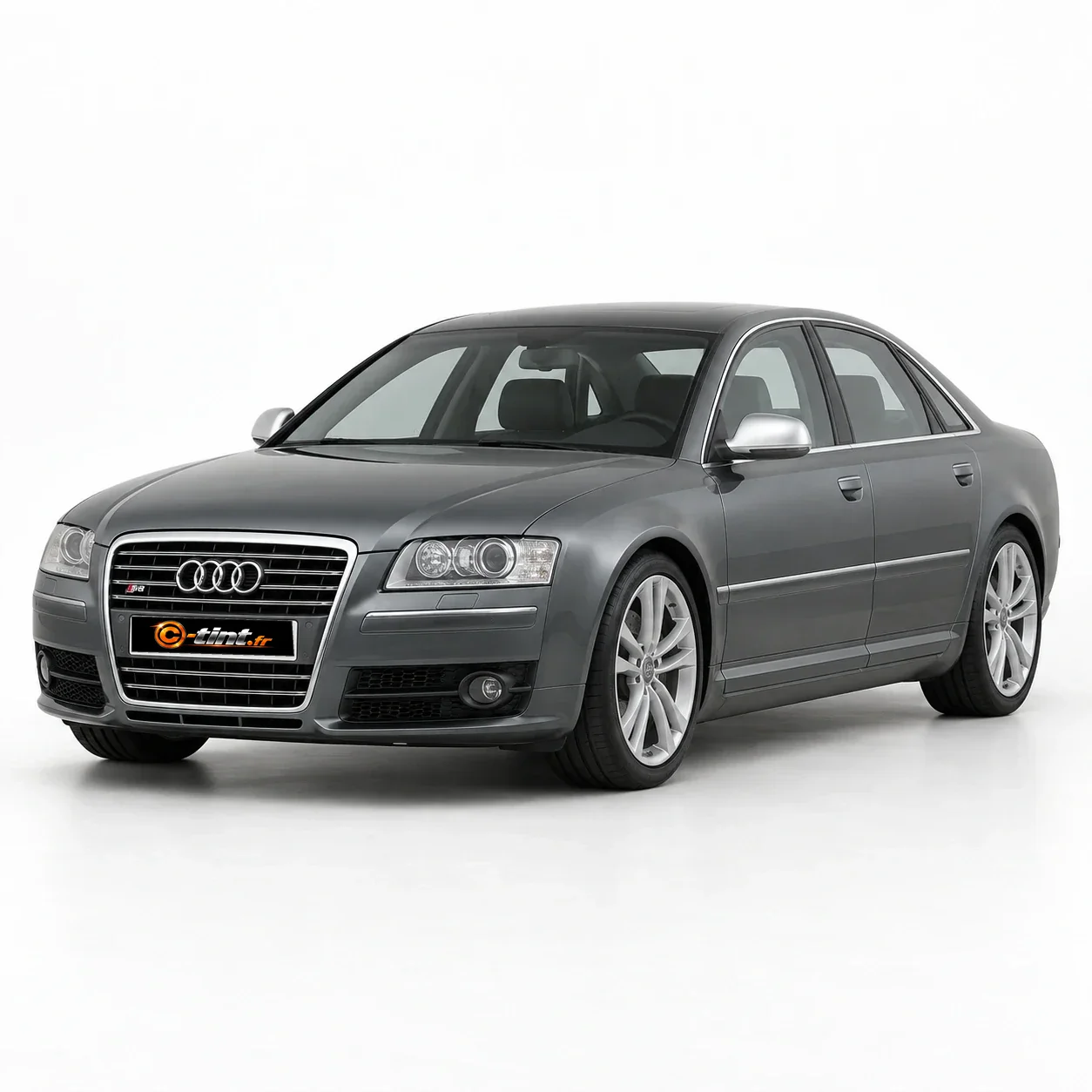 Audi S8 Génération 2 — Berline, 2008, Berline 4 portes, gris — vue trois-quarts avant