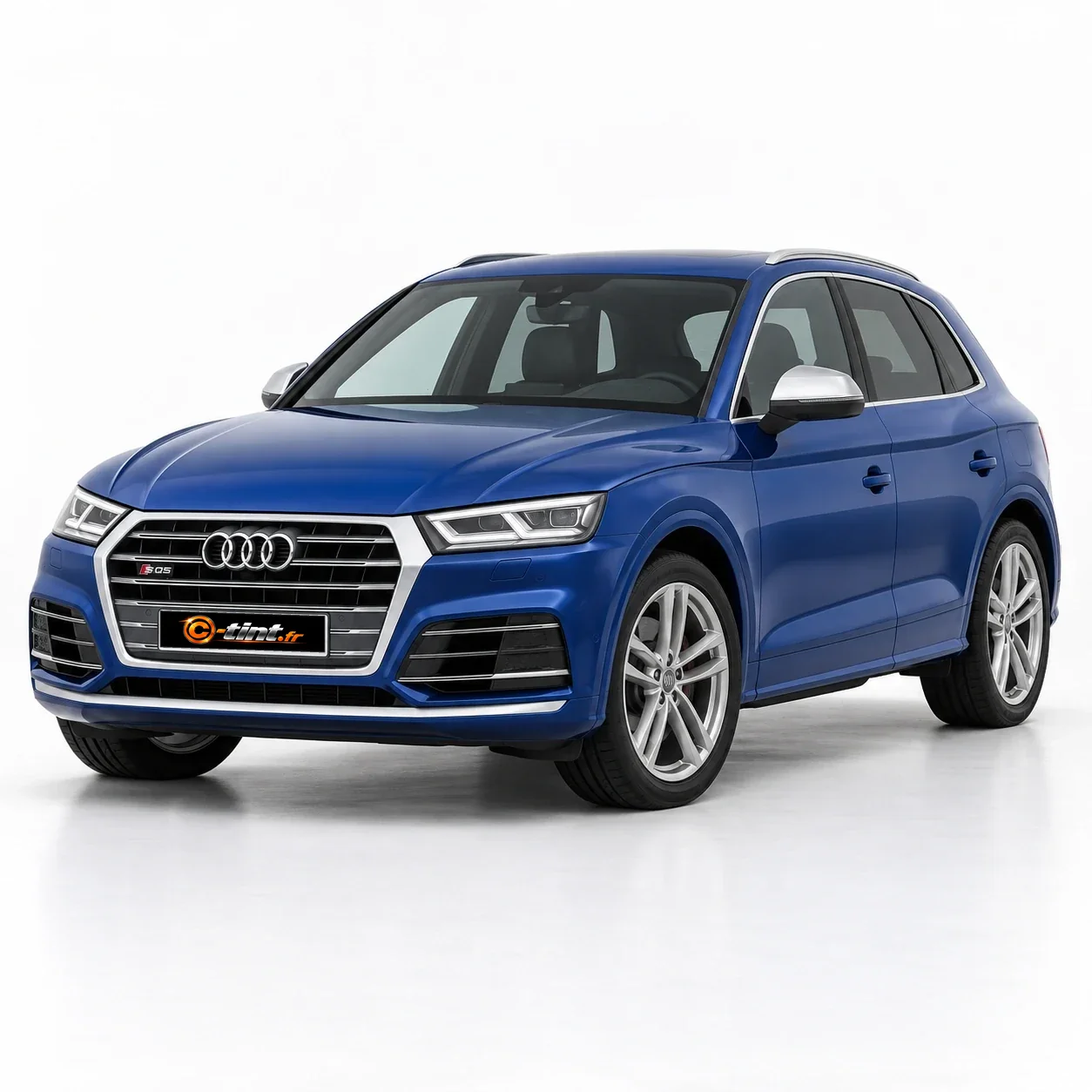 Audi SQ5 Génération 2, 2019, SUV / 4x4 5 portes, bleu — vue trois-quarts avant