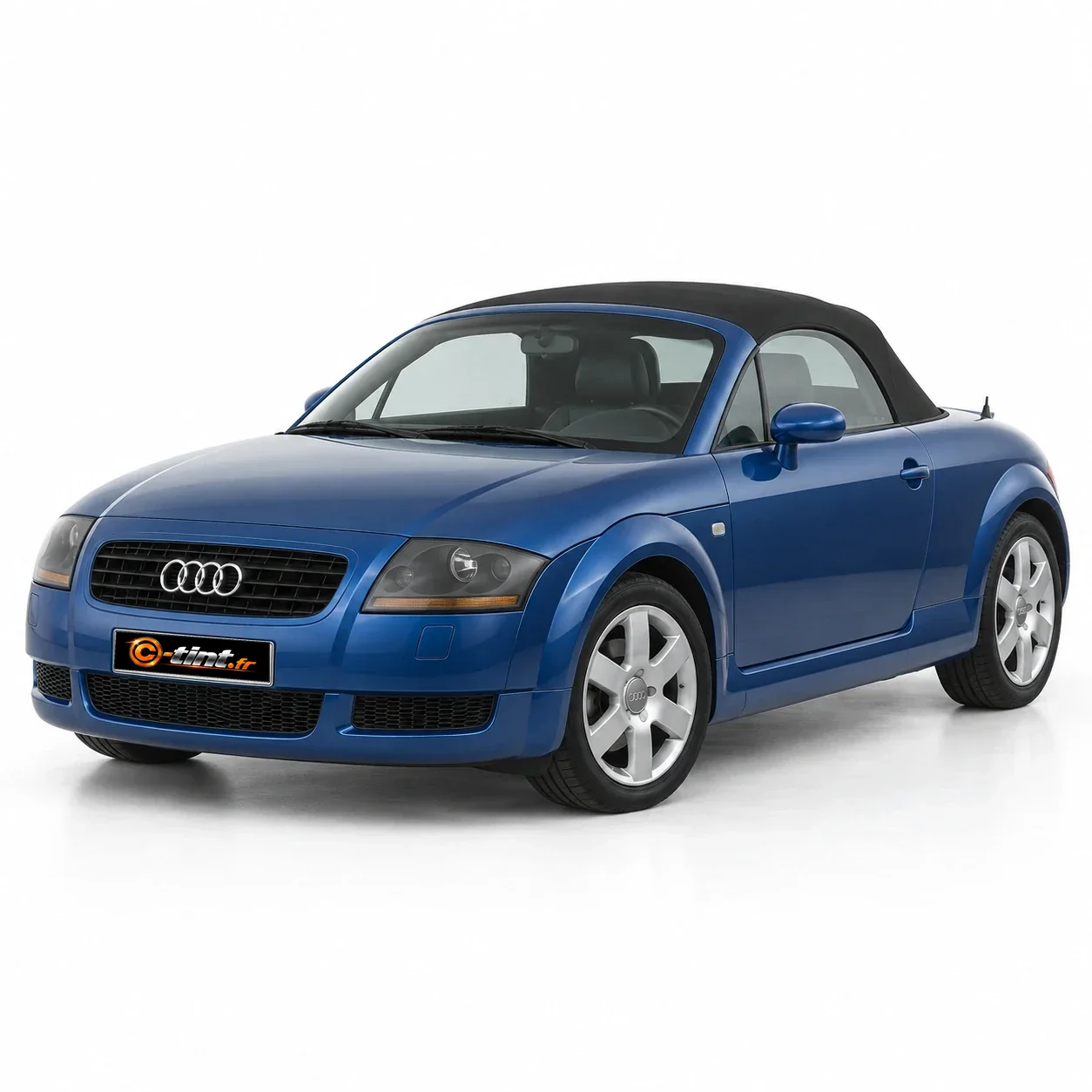 Audi TT Génération 1 — Roadster Cabriolet, 2003, Cabriolet 2 portes, bleu — vue trois-quarts avant