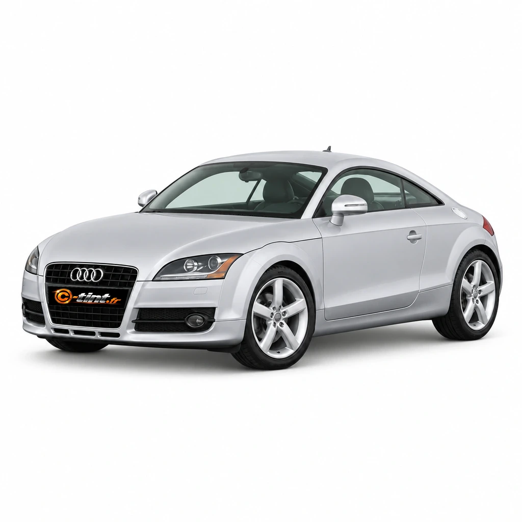 Audi TT Génération 2 — RS Coupé, 2009, Coupé 2 portes, couleur illustrée — vue trois-quarts avant