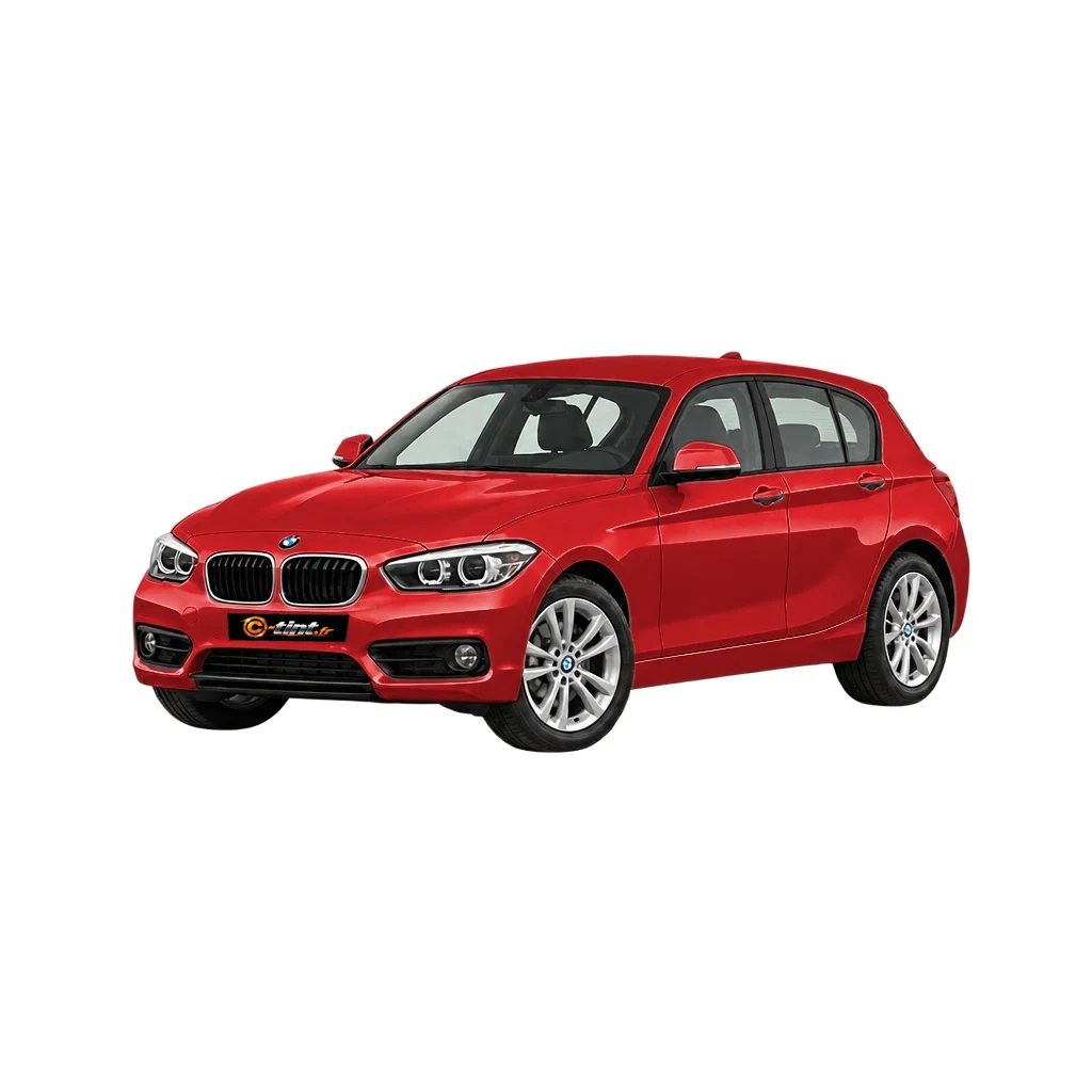BMW Série 1 F20 — Génération 2, 2019, 5 portes, rouge — vue trois-quarts avant
