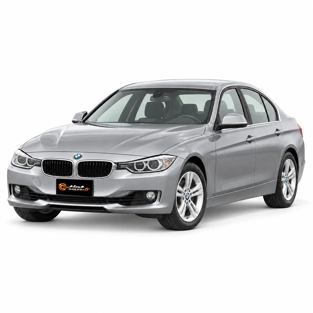 BMW Série 3 F30 — Génération 6 — Berline, 2013, Berline (4 portes), gris métallisé — vue trois-quarts avant