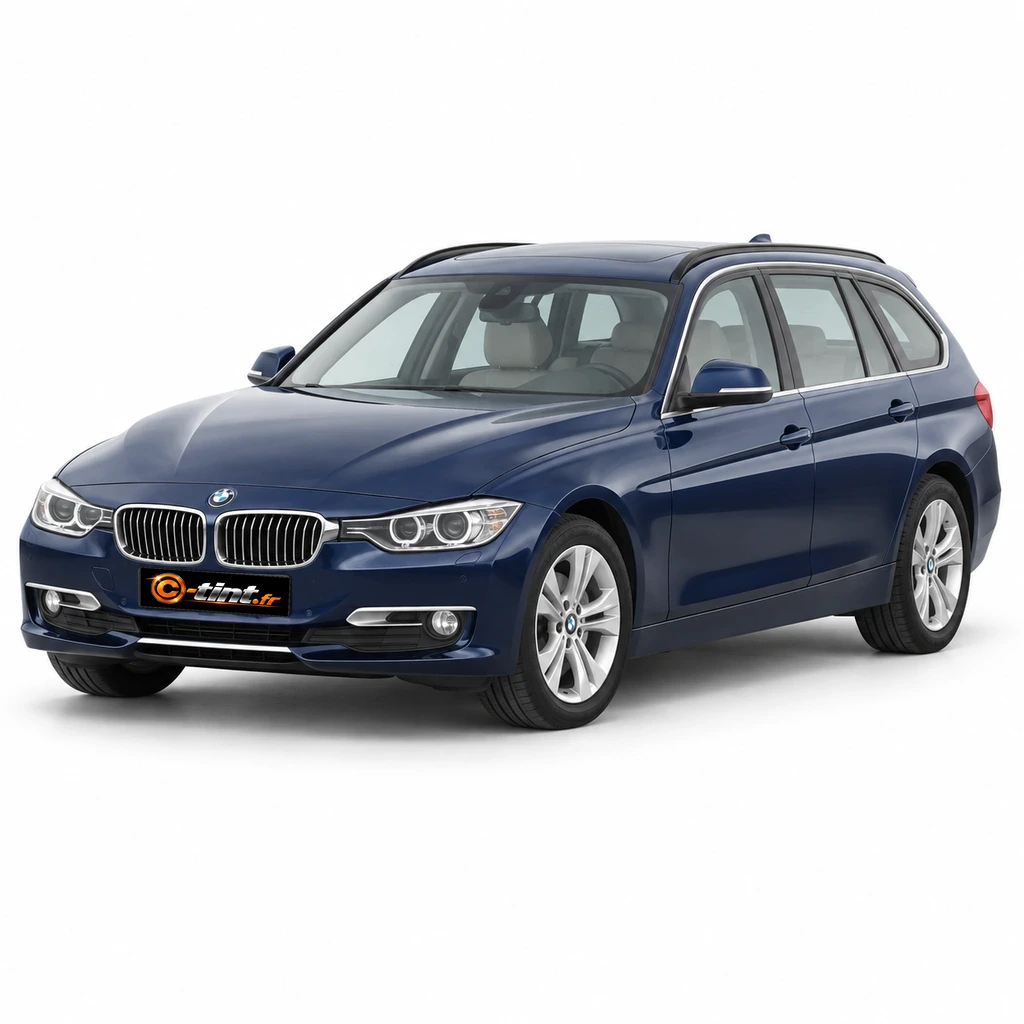 BMW Série 3 F31 — Génération 6 — Touring Break, 2013, Touring Break (5 portes), bleu métallisé — vue trois-quarts avant