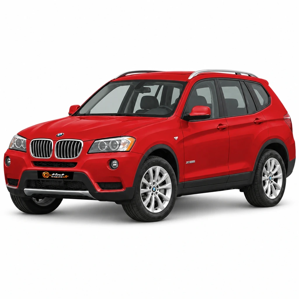 BMW X3 / iX3 F25 — Génération 2, 2017, SUV–4x4, rouge — vue trois-quarts avant