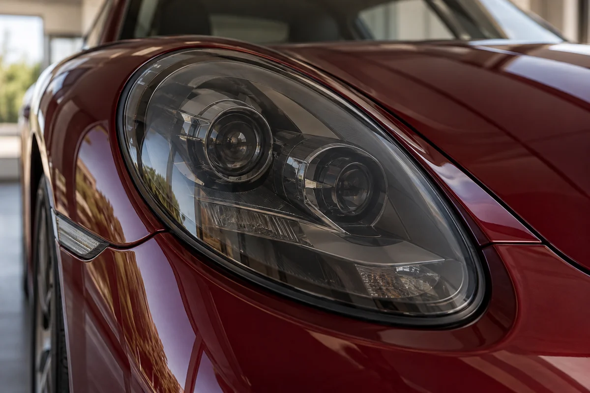 Optique automobile recouverte d’un film teinté transparent