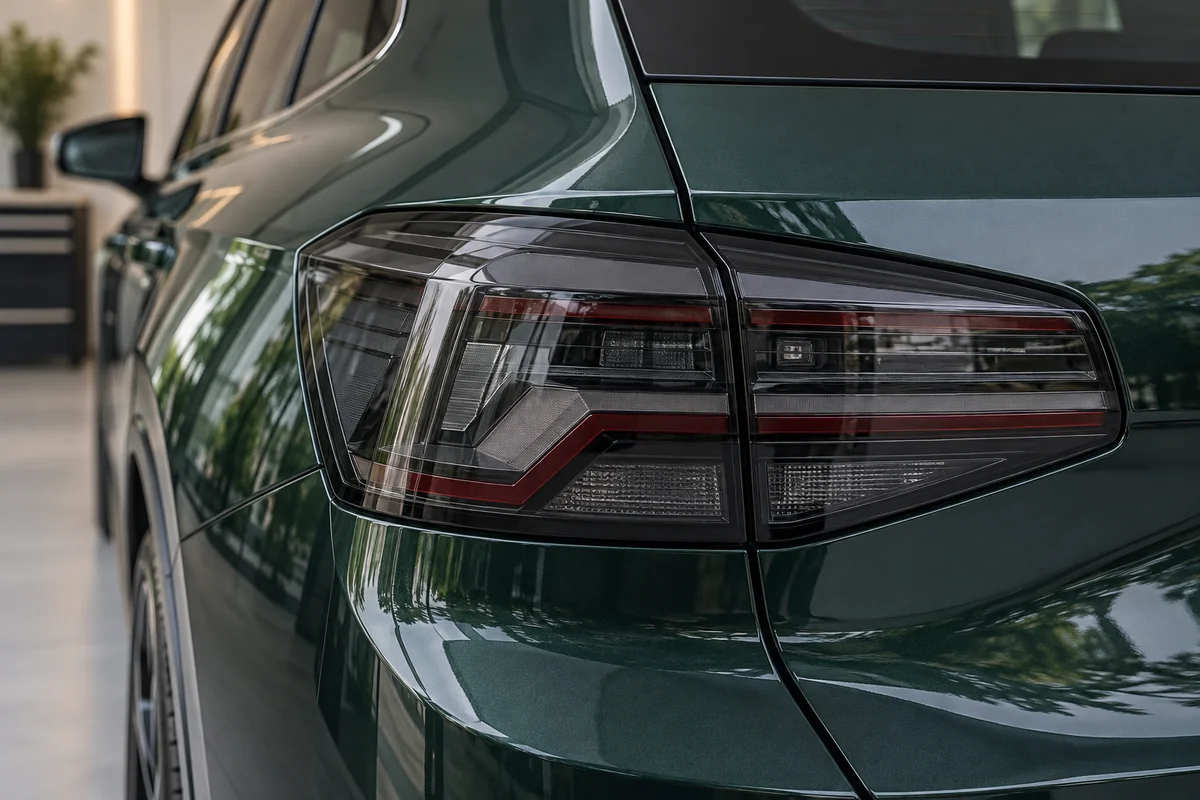 Optique automobile recouverte d’un film teinté transparent