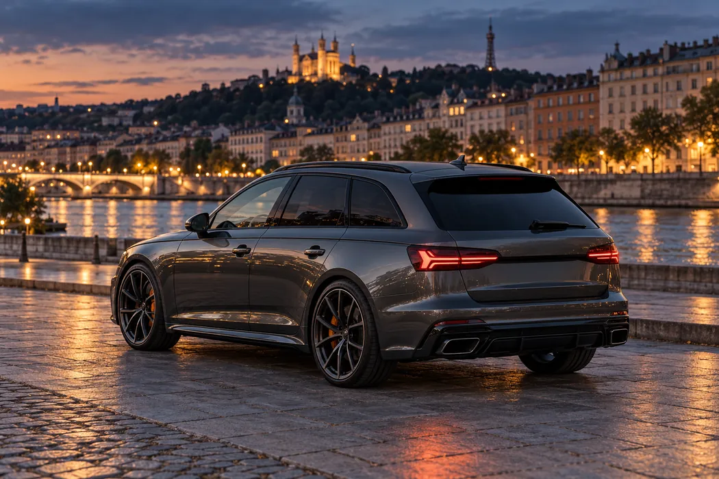 Voiture dans une ambiance inspirée de Lyon