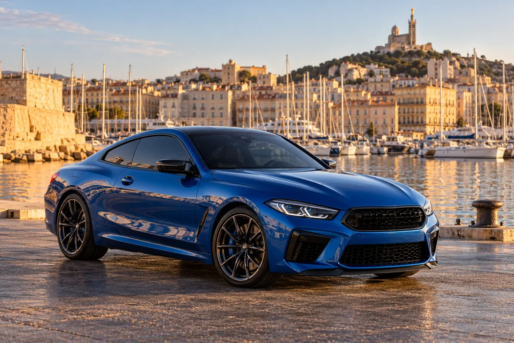 Voiture dans une ambiance inspirée de Marseille