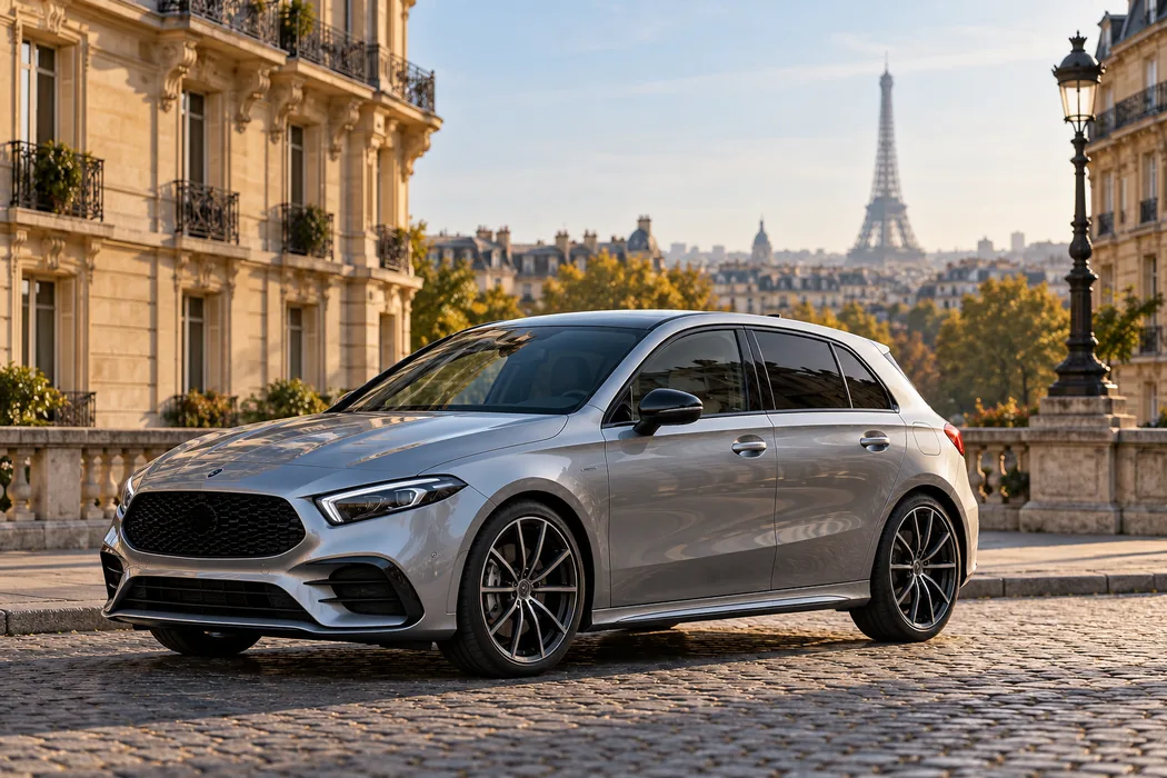 Voiture dans une ambiance inspirée de Paris