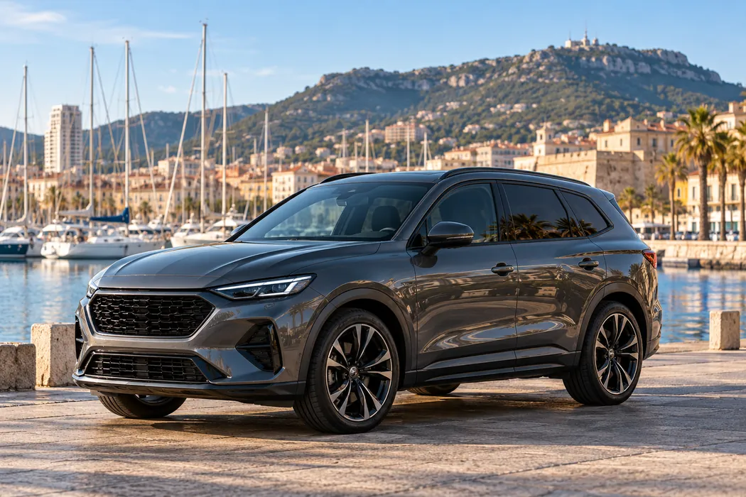 Voiture dans une ambiance inspirée de Toulon