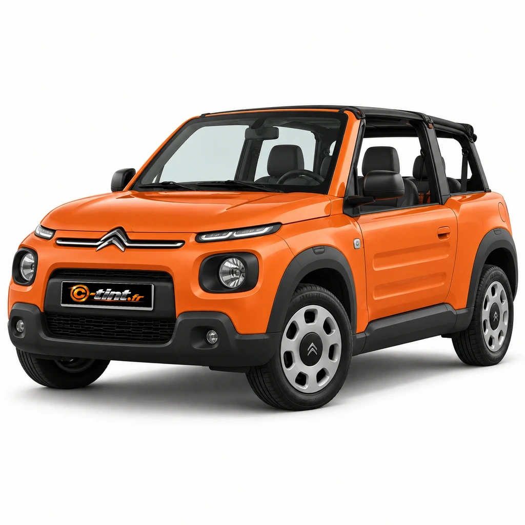 Citroën E-Méhari Génération 1 — Cabriolet, cabriolet (3 portes) — vue trois-quarts avant