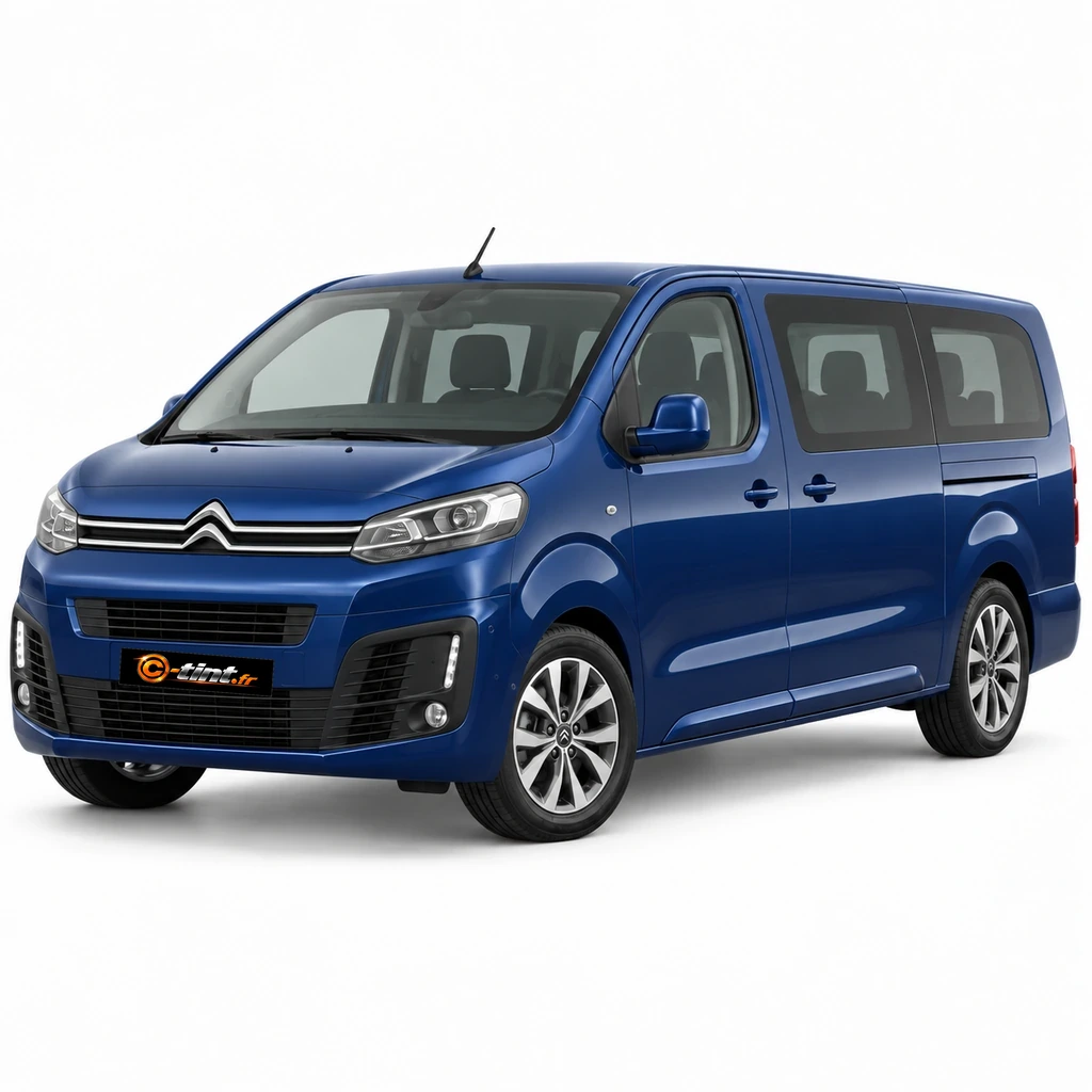 Citroën SpaceTourer Génération 1 — Long — 2 portes latérales, vitres fixes & hayon fixe, Space-Tourer / Jumpy Long (4/5 portes) — vue trois-quarts avant