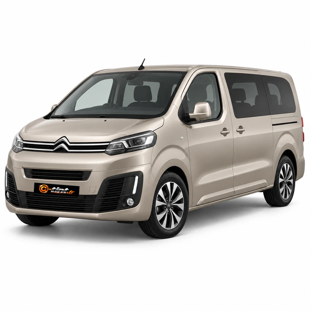 Citroën SpaceTourer Génération 1 — Long — vitres ouvrantes, hayon fixes, Space-Tourer / Jumpy Long (4/5 portes) — vue trois-quarts avant