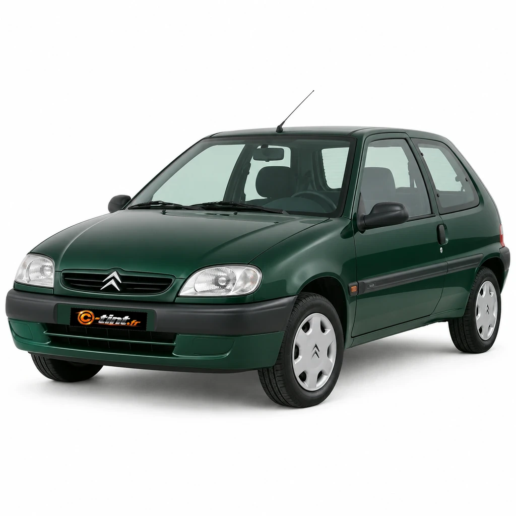 Citroën Saxo Génération 1, 3 portes — vue trois-quarts avant