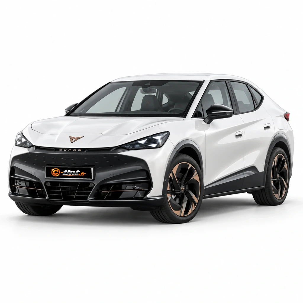 Cupra Tavascan Génération 1, 2024, SUV coupé, blanc — vue trois-quarts avant