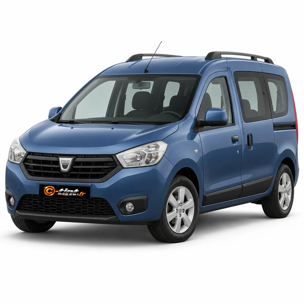 Dacia Dokker Génération 1 — 2 portes latérales, Ludospace 6 portes — 2 portes latérales — vue trois-quarts avant