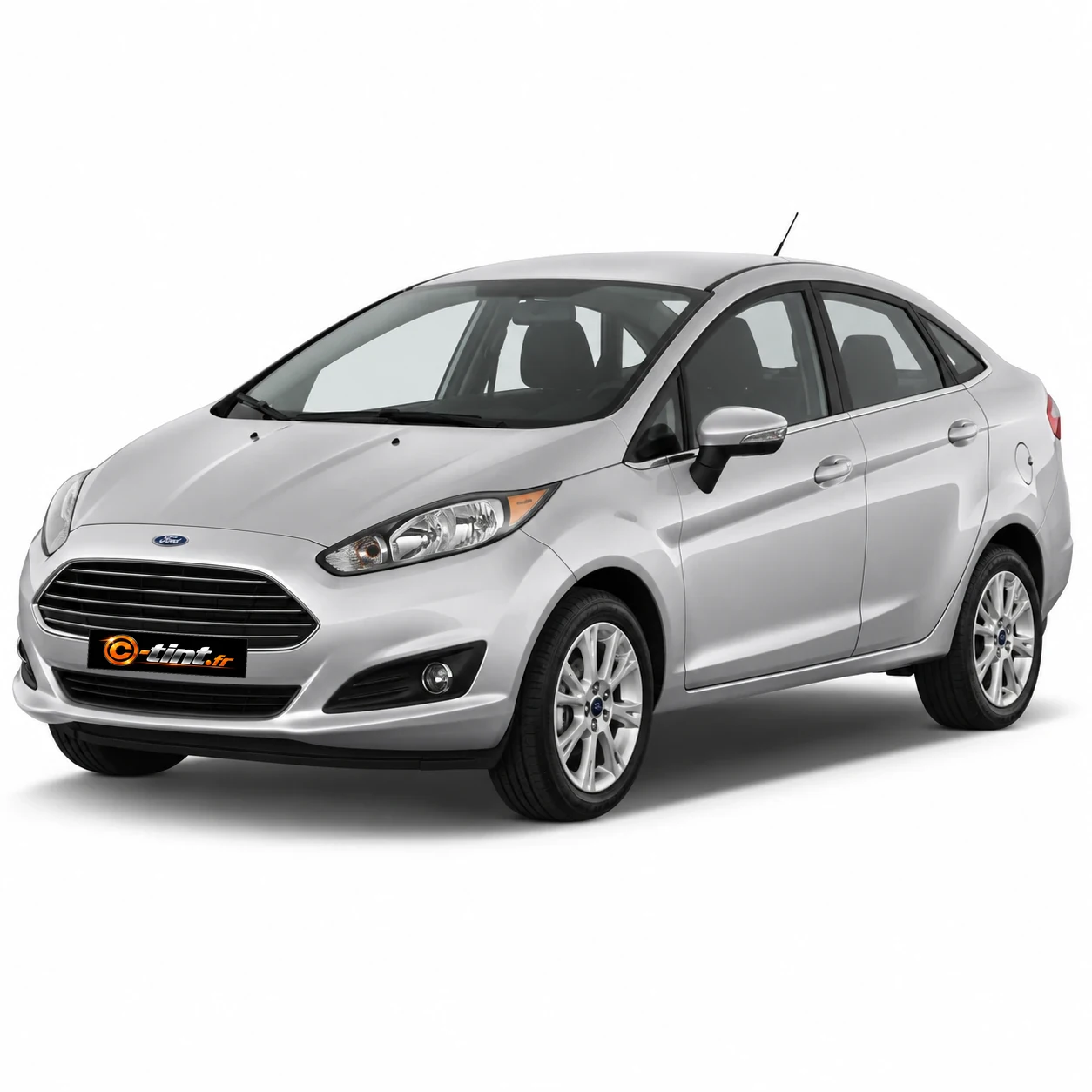 Ford Fiesta Génération 6 · Berline 4 portes — vue trois-quarts avant