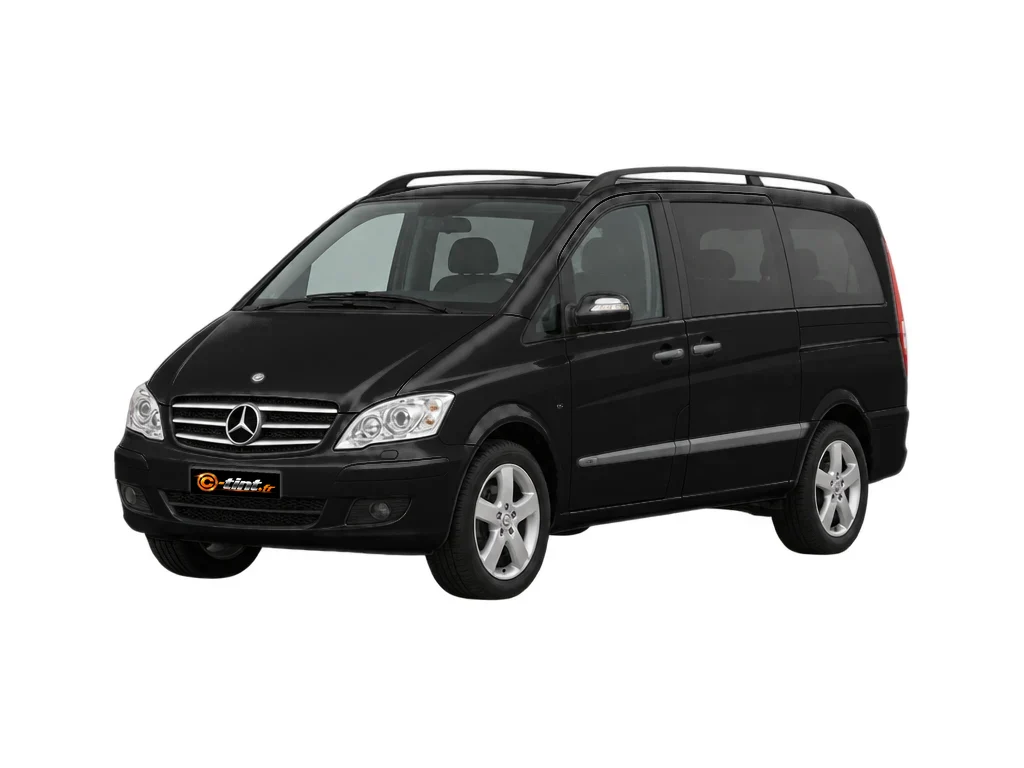 Mercedes-Benz Viano W639 — Génération 1 — Long — 2 portes latérales ,vitres fixes & hayon · Long · 5 portes — vue trois-quarts avant