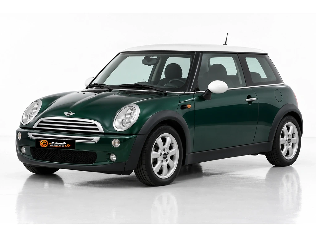 MINI One et Cooper R50/R53 — Génération 1 — 3 portes · Citadine · 3 portes — vue trois-quarts avant vers la gauche