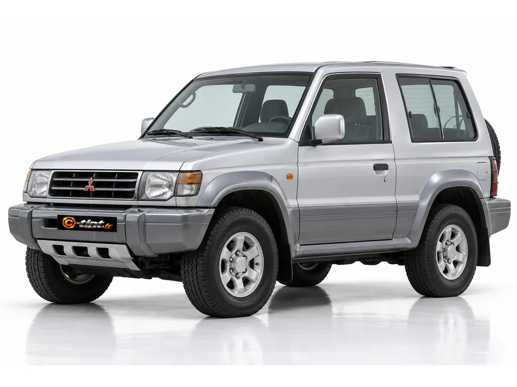 Mitsubishi Pajero V20 — Génération 2 — Court — vitres coulissantes · Court · 3 portes — vue trois-quarts avant vers la gauche