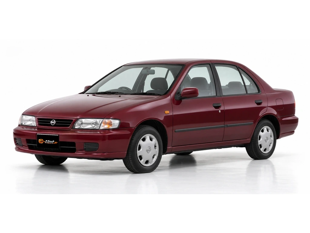Nissan Almera N15 — Génération 1 — Berline · Berline · 4 portes — vue trois-quarts avant vers la gauche
